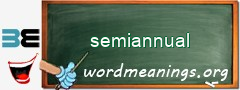 WordMeaning blackboard for semiannual